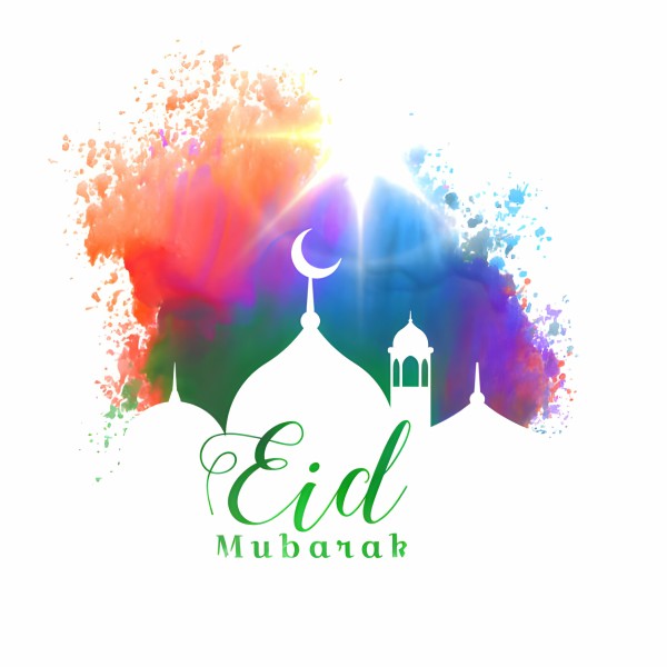 Eid Colorful Greetings Photos